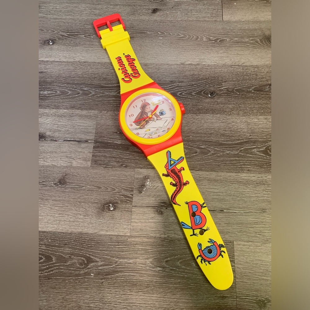 Vintage 1998 Curious George Wall Watch Clock Works 38”